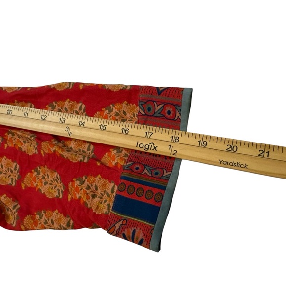 Soft Surroundings Red and Blue Midi Dress size L - Picture 7 of 14